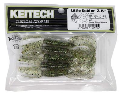 Keitech Little Spider 3,5 Zoll #416 Silver Flash Minnow