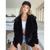 Mode Herbst- und Winter Damenjacke Sexy Plüschrevers Slim Jacke