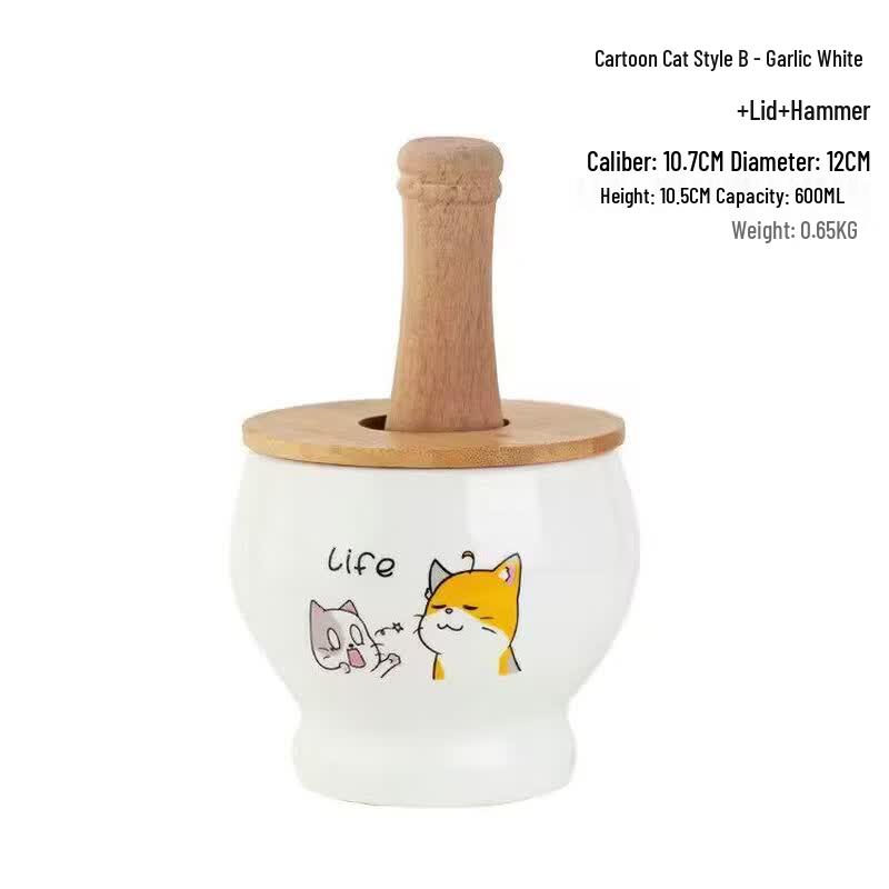 Traditional Ceramic Garlic Mortar and Pestle