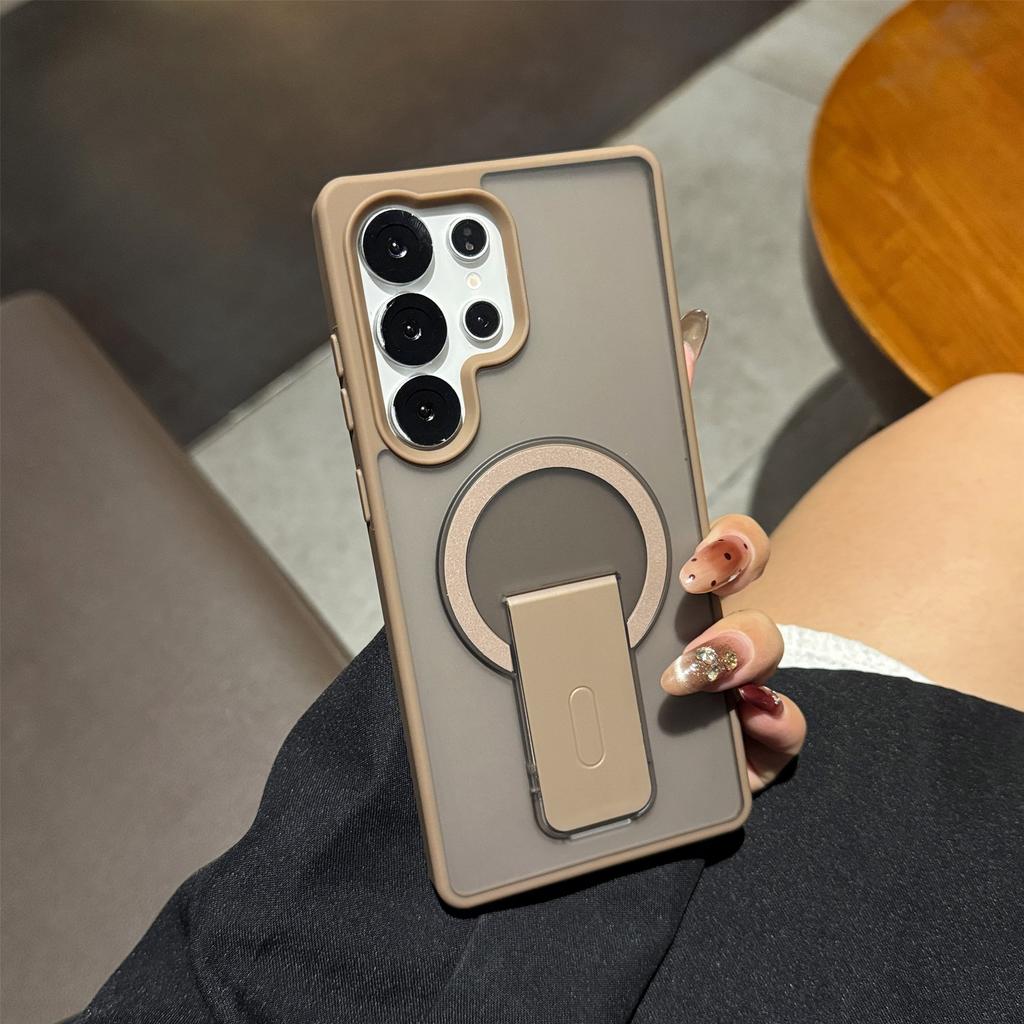 The New Model Is Suitable for Samsung S26ultra Anti-drop Mobile Phone Case S25 Invisible Bracket, Transparent S24 All-inclusive Protective Case.