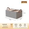 Foldable Houndstooth Clothes Organizer with Dividers, Large Capacity Storage Bin for Bedroom