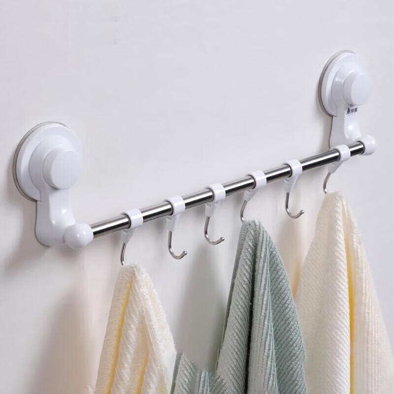 Meliya No-Drill Wall-Mounted 6-Hook Strip