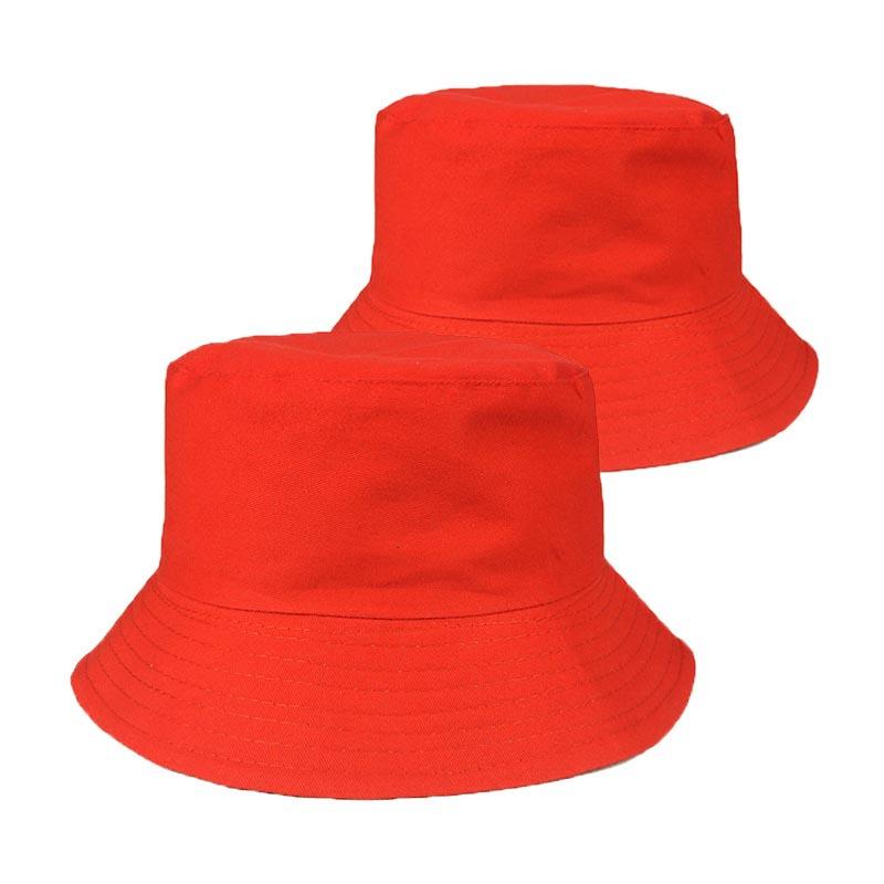 Hb0001 Custom Cotton Bucket Hats Design Your Own Embroidery Bucket Hats With Custom logo kids size(54-56cm) красный
