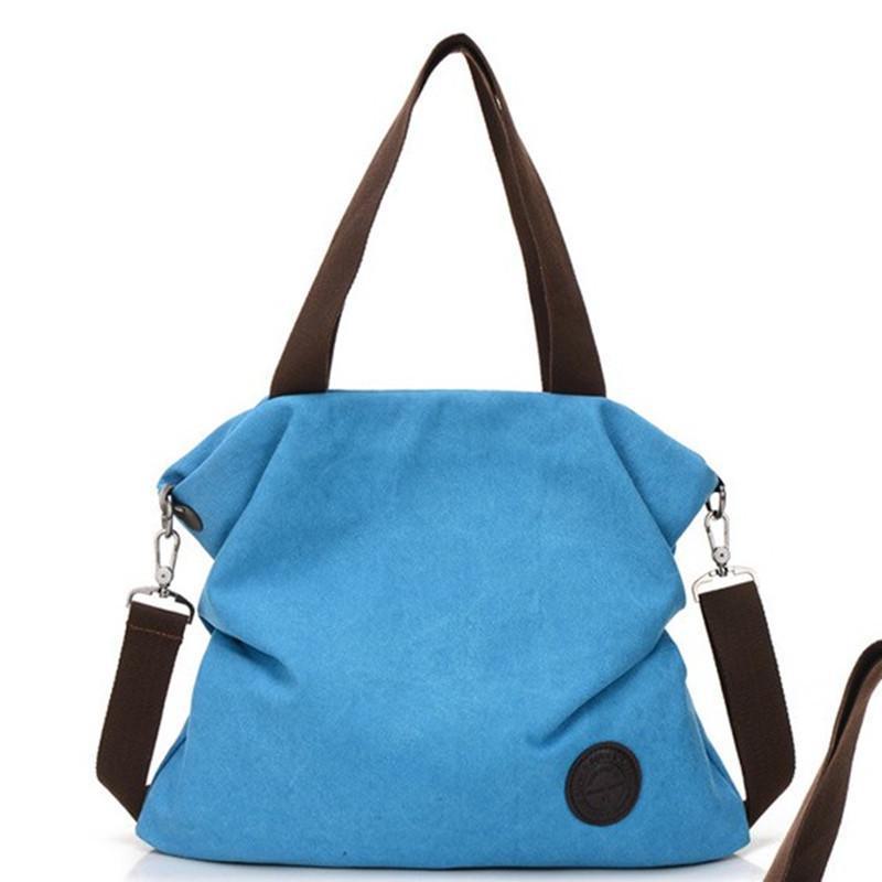 2023 Trendige Schulterhandtasche aus Canvas für Damen im koreanischen Stil – lässig, groß, schlicht und modisch.