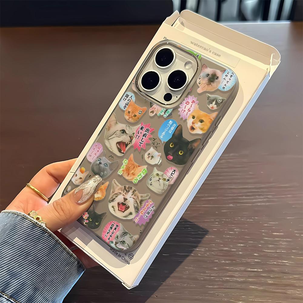 Phone Case For Iphone 15 Plus 17 Air 16 14 13 12 11 Pro Max Protective Shell Cartoon different cat patterns lightweight Cover