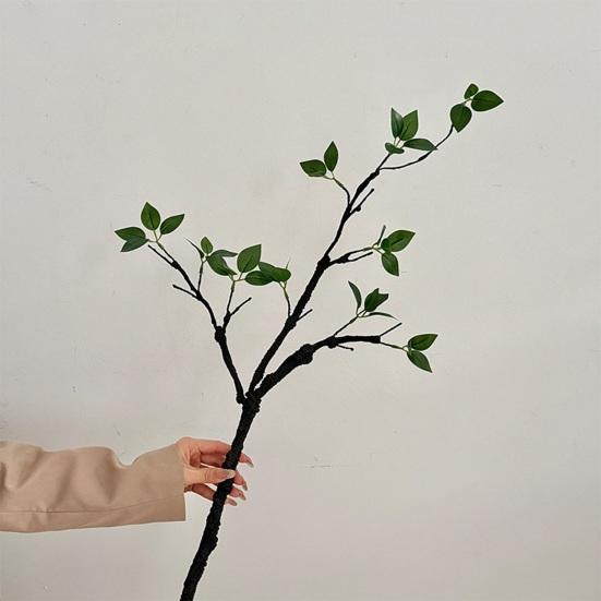 Fake Plants Stems Realistic Artificial Greenery Plant Stem Faux Bendable Branches with Leaves for Vase Filler Home Office Dining Table Decor