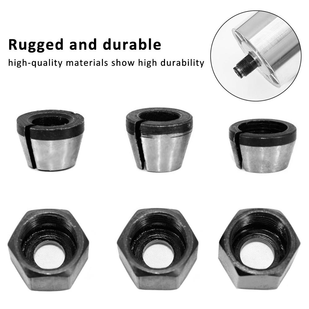 6/12 Stück Set Spannzangen 6mm 6,35mm 8mm Spannzangenfutter Gravur Fräsmaschine Elektrische Oberfräse Fräser Zubehör