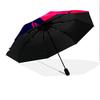 1pc Johnny Hallyday Pattern Umbrella Portable Folding Umbrella Iron Frame Hole Bone Structure Outdoor Home Umbrella