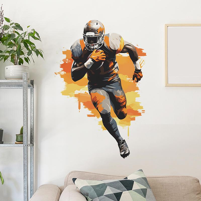 Football Player Wall Sticker Living Room Bedroom Sports Room Wall Background Decoration Sticker