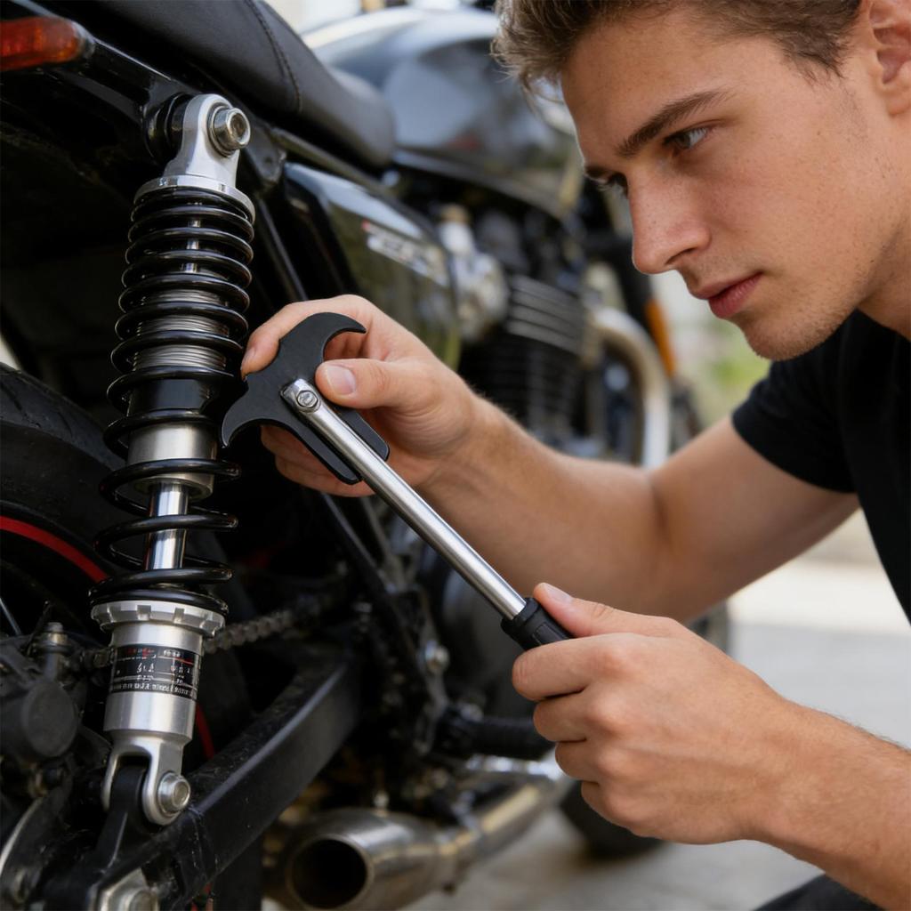 Motorcycle Double Hook Head Oil Seal Wrench Shock Absorber Oil Ring Removal Installation Tools Axle Seal Puller for Motorcycle