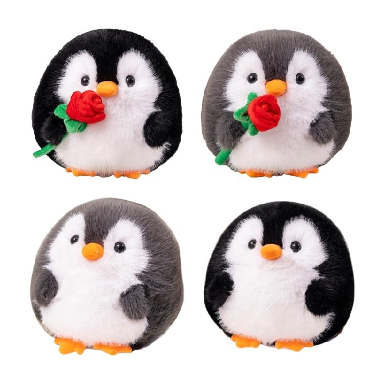 Soothing Penguins Plush Dolls Animal Large Penguins Toy Furry Stuffed Toy Cuddle Toy for Birthday Christmas Gifts