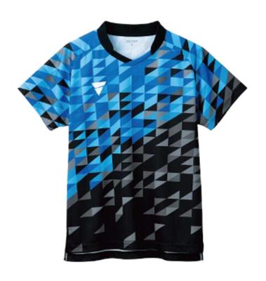 VICTAS Table Tennis Uniform Game Shirt Wear Unisex Game Shirt V-GS220 512101BK X BL (Black X Blue) XL