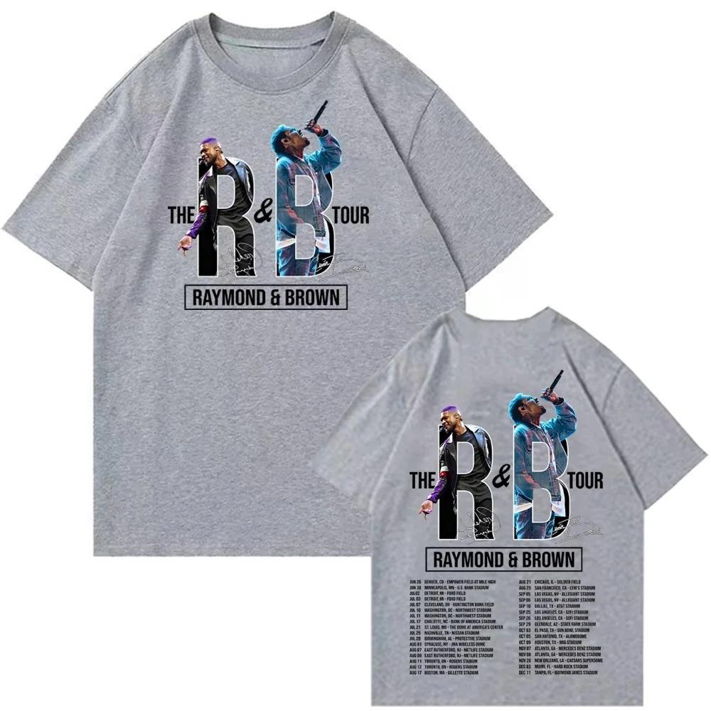 Summer Fashion Trendy Tee Usher Chris Brown R&B Tour 2026 T-shirt Man Woman Harajuku Short Sleeve O-neck Casual Shirt