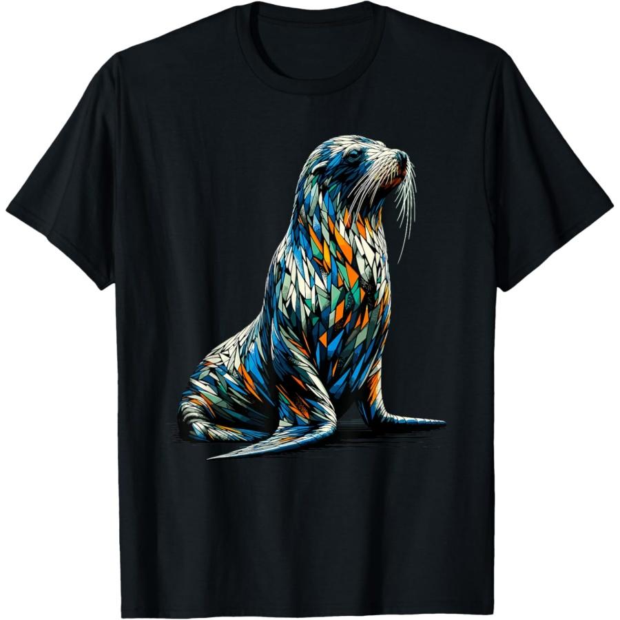 

Polygon Art Sea Lion Sea Lions T-Shirt XXXXXL чёрный
