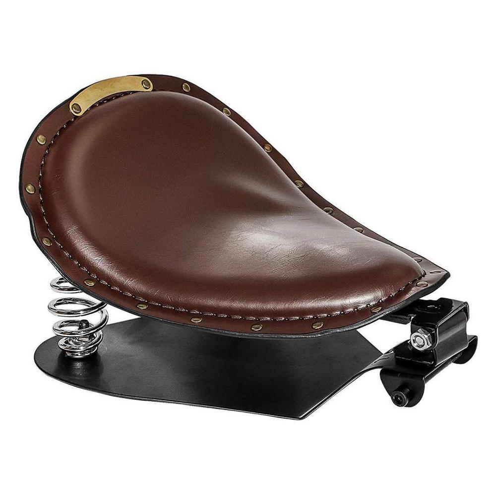 For Harley Heritage Softail Chopper Bobber Custom Motorcycle Universal Solo Driver Seat with Springs Bracket Mount Seat