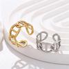 Elegant Adjustable Stainless Steel Women's Ring: Light Luxury Electroplated Design