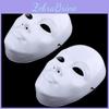 Diy Pieces Unpainted 2 Mask White Blank Face Masquerade Costume Masks