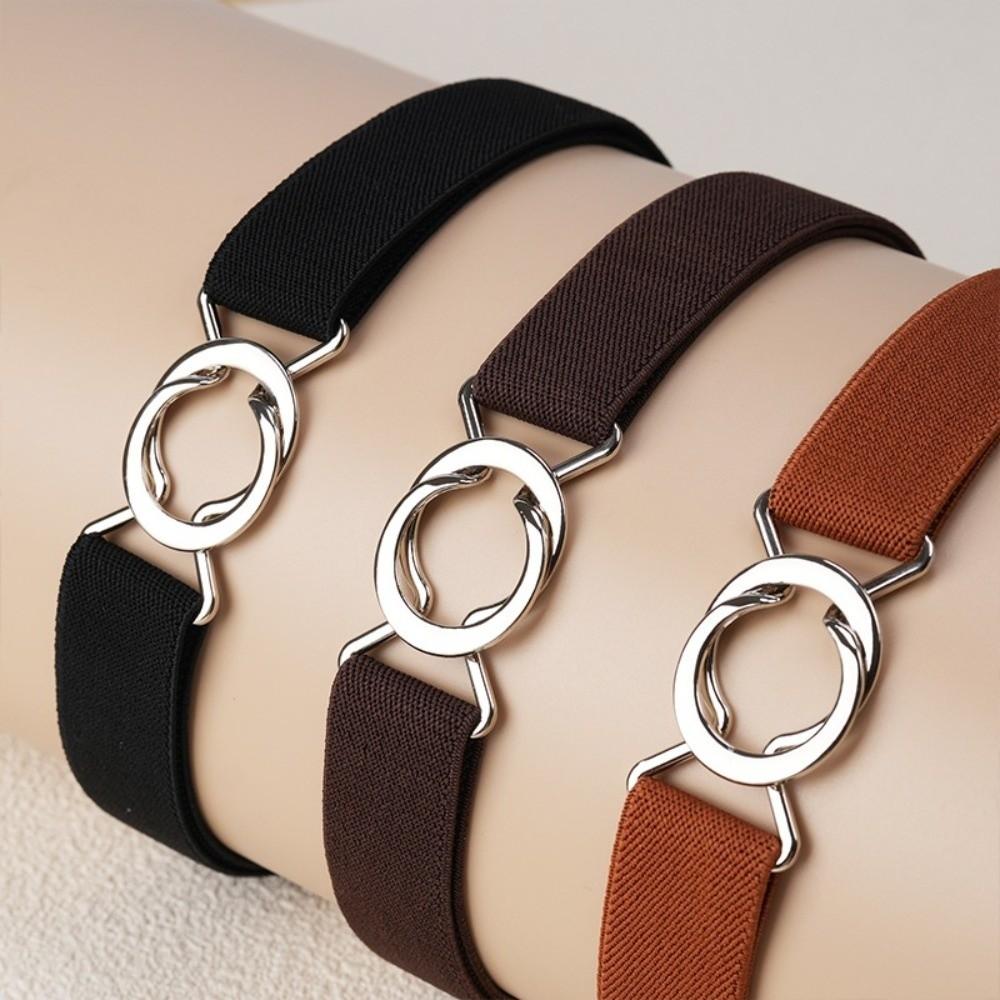 2.5cm Width Waist Belt Adjustable Stretch Belt Casual Invisible Belt  for Jeans Pants