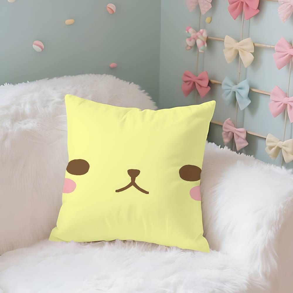 CuteSsanrioSkawaii Case Plush Fabric Soft Pillowcase Double Sided Print Cushion Cover Household Gifts