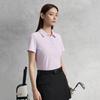 FILA Golf Series Fashion Classic Versatile Cool Breathable Comfortable Sweet Regular Short Sleeve Polo Women tops Cloud-Purple A11W535114FVT