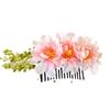 Multicolor Flower Hair Comb Cloth Thai Hair Comb Temperament Hair Accessories  performance clothing