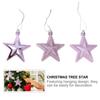 18Pcs Star Decor Christmas Hanging Tree Ornament Festive Five Pointed Design for Home Office School Xmas Display