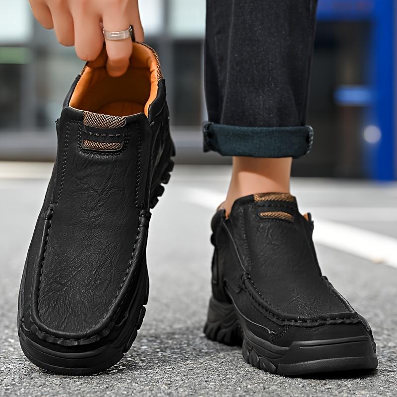 Men's Mid-Top Casual Hiking Boots - Slip-Resistant, Comfortable & Versatile for All Seasons, Men's Boots, Warm, Anti Slip, Hiking
