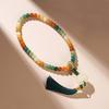 Colorful Dunhuang Bodhi Bracelet Tassel Prayer Beads Necklace Retro Rosary Beads Bracelets  Unisex