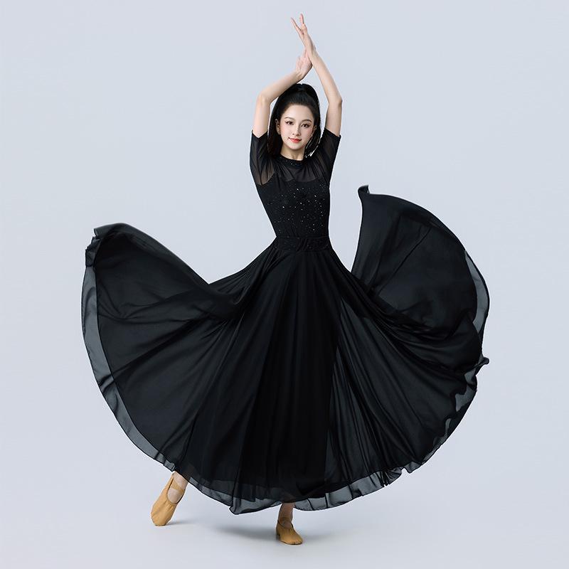 Modern Long Sleeve Dance Skirt for Performance and Practice