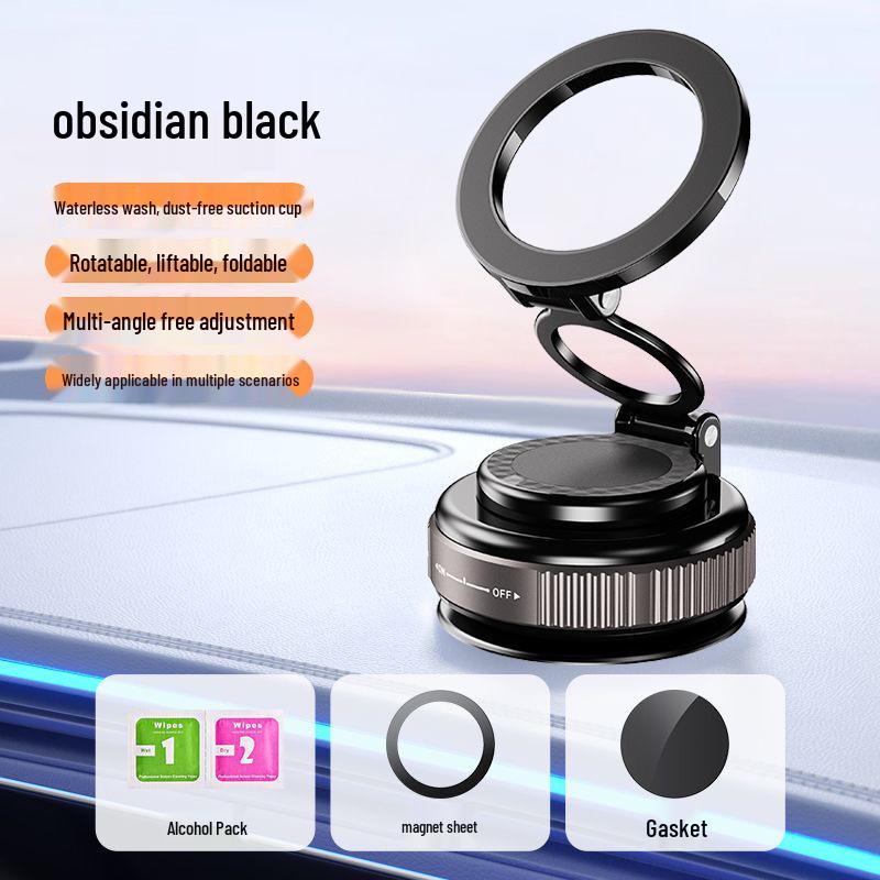 Foldable 360° Rotation Magnetic Car Phone Holder with Vacuum Suction