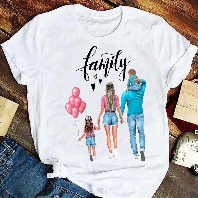 Mother Fashion Clothes Stylish T Tshirt Top Lady Print Girl Tee T-Shirt T-shirts Women Cartoon Leopard Letter Trend Mama Mom