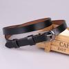 Womens Genuine Leather Belt Thin Style Pin Buckle Waistband Casual Office Fashion Outfit