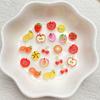 50pcs Resin Colorful Shining Apples, Cherries, Strawberries Fruit Nail Art Flat back Rhinestone Scrapbook DIY Jewelry Crafts