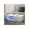 Table Basse - MUVOE - Rectangulaire Blanche - Éclairage LED - 15 Couleurs - 95 X 55 X 32 Cm