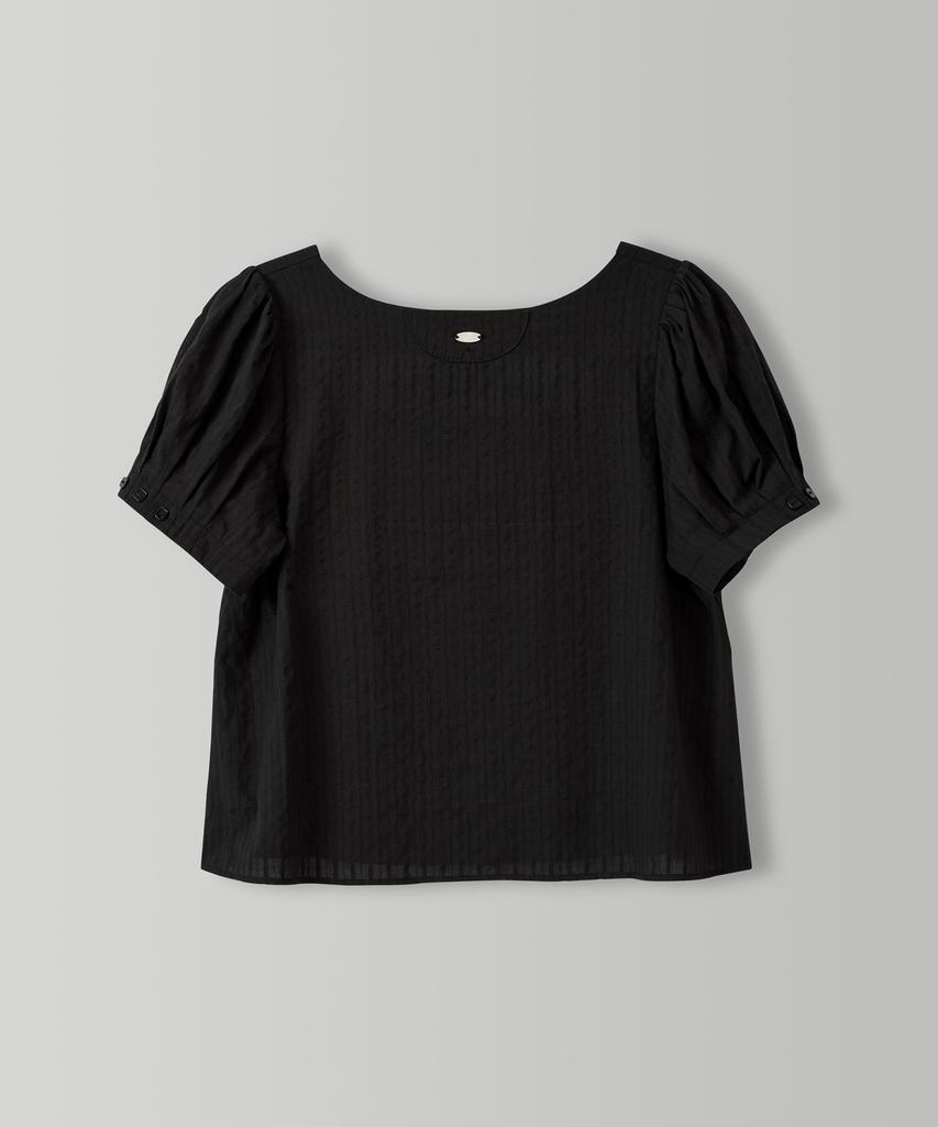 Syeliobeu Carré Square Neck Blouse - Black