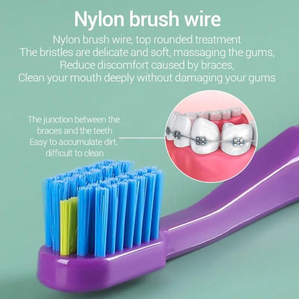 PP Handle Interdental Toothbrush Soft Bristles Clean Orthodontic Braces Dental Tooth Brush