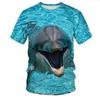 3D Digital Printing T-Shirt Teen Men's Short Sleeve Top Versatile Breathable
