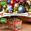 Christmas Ornament Storage Box with Dividers 64 Ball Capacity Zippered Container for Holiday Decor Home Garage Closet Organizer