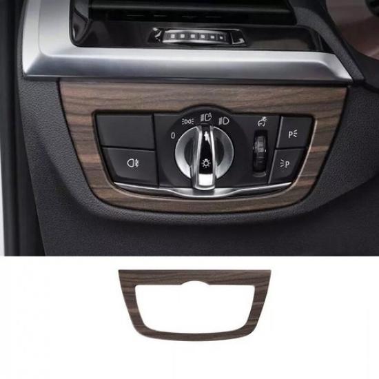 2018~ For BMW X3 G01 X4 Frame Trim Peach Wood Grain Headlight Switch Control