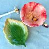 Ceramic Flower Coffee Cup with Saucer and Spoon Exquisite Embossed Leaf and Flower Design Mug for Afternoon Tea or Flower Tea
