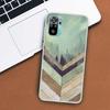 Forest Geometry Wood Nature Phone Case For Xiaomi Redmi Note 10 Pro Max 10S 9 9S 9T 8 8T 11T 11S 11 5G 11E 7 6 5 4X Coque Cover