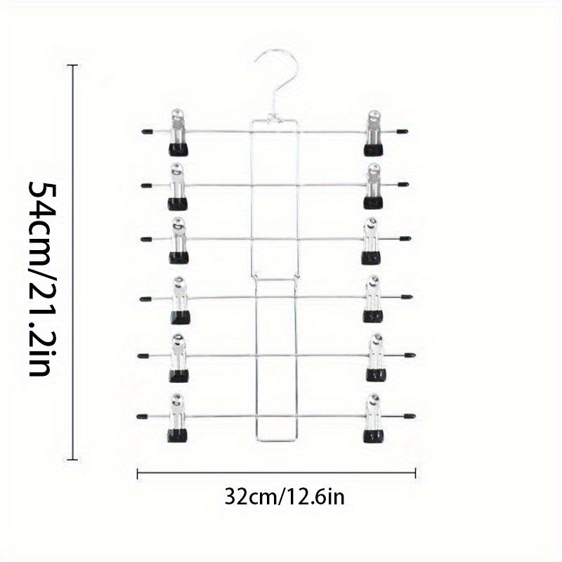 

6-ярусный металлический органайзер для юбок с вращающимися на 360° крючками | Компактное хранение одежды для брюк и юбок, прочная металлическая конструкция 1pc