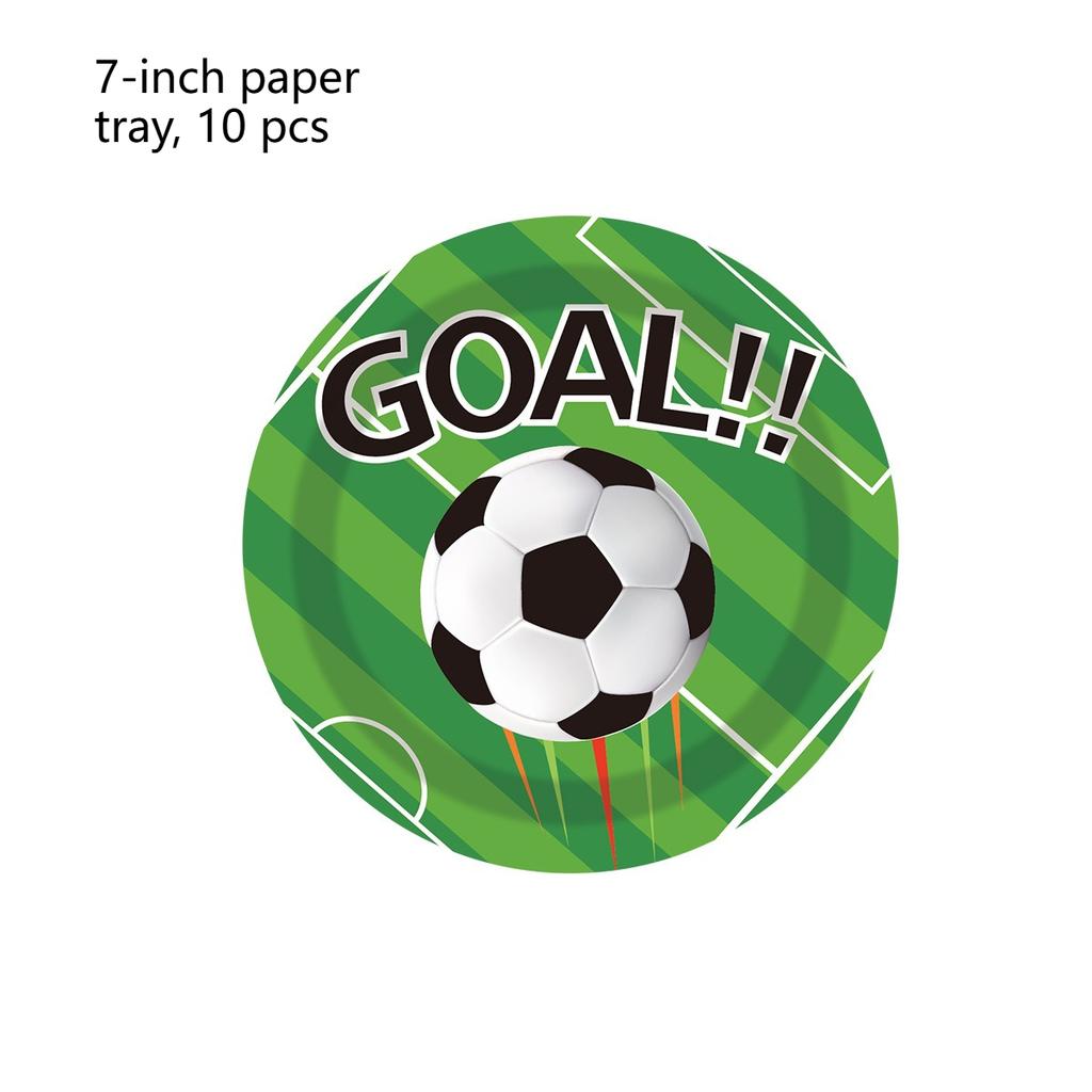 Ensemble de vaisselle sur le thème du football de la Coupe du Monde, fournitures de décoration pour fête d'anniversaire, assiettes en carton jetables, gobelets en carton, serviettes en papier, nappes