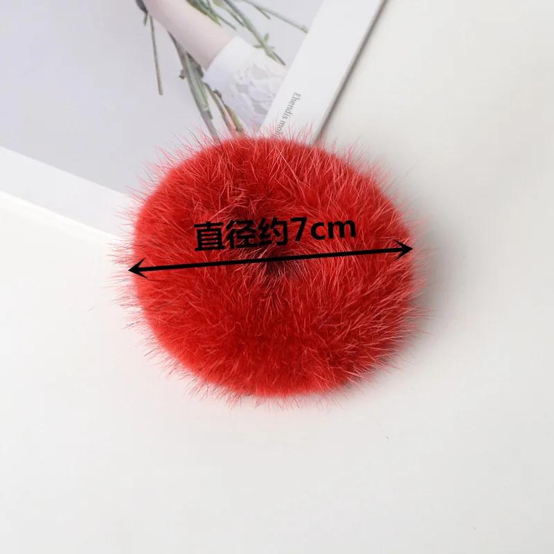 Haarband 100% Echtes Nerzhaar Seil Haargummi Seil Pferdeschwanz Schwanz Streifen Handgelenkband Vintage Elastisch Kopfschmuck Haarband