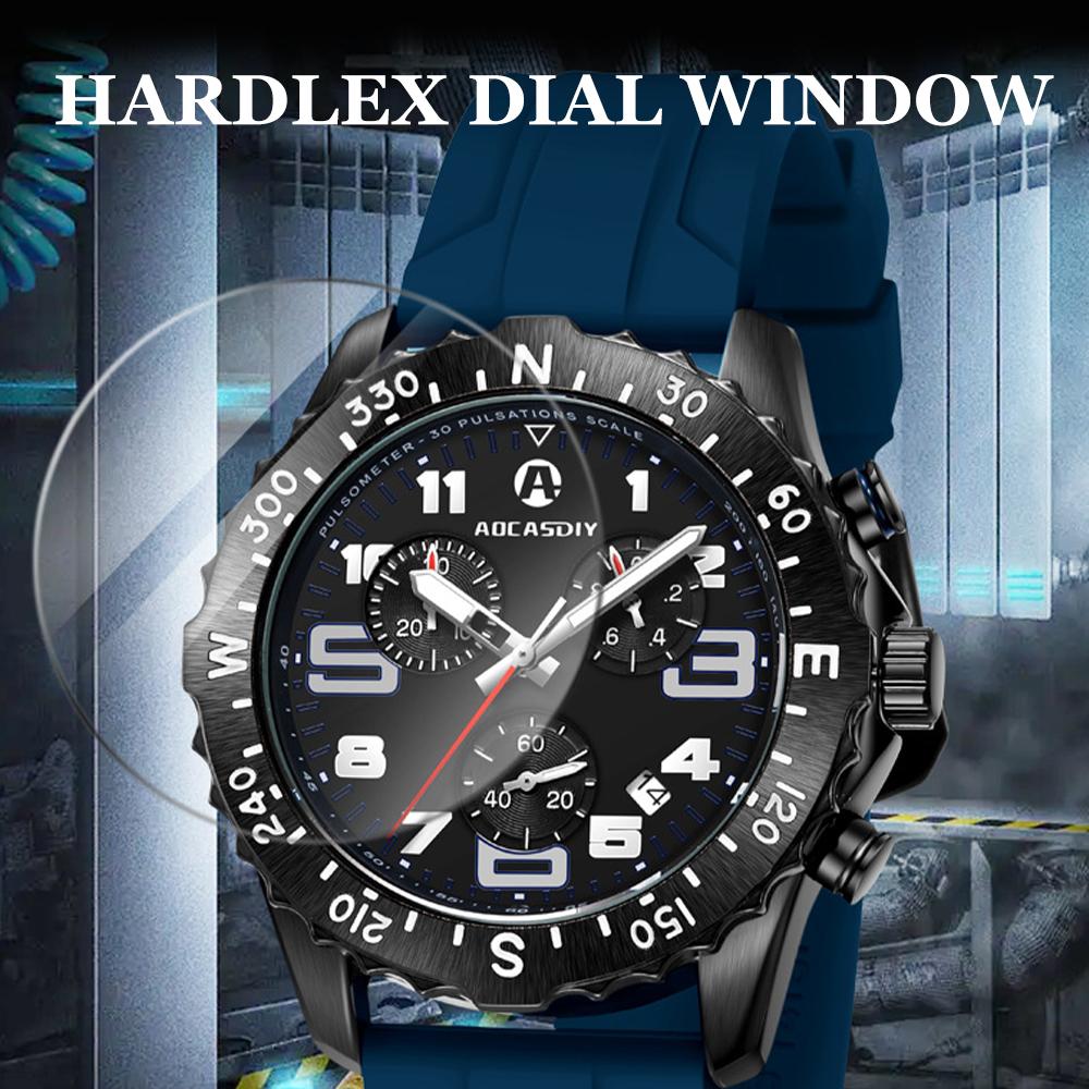 Mens Watches Colorful Sport Watch Luxury Men Quartz Wrist Watches Chronograph Male Clock Chronograph Silicone Watch