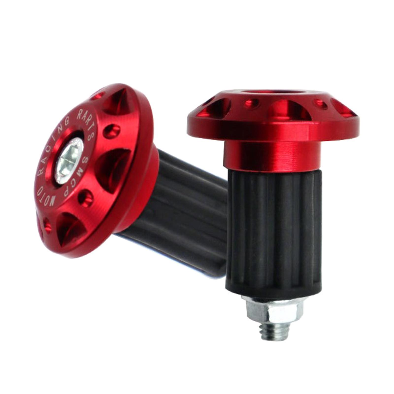 1 пара алюминиевых заглушек на руль велосипеда, расширяющиеся торцевые заглушки для руля мотоцикла для руля 7/8 дюйма, 22 мм красный