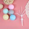 1PC Macaron Ball Cake Topper Pink Blue Ball Cake Decorating Supplies Wedding Celebration Birthday Party Dessert Decoration