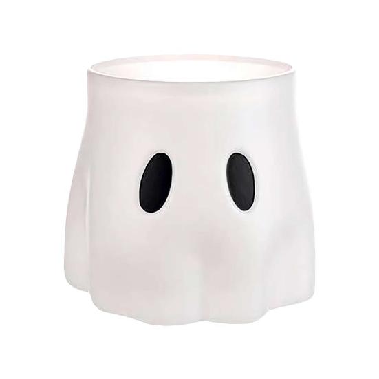 Halloweenský kbelík duch Bílý duch Mísa na bonbóny Květináč Dekorativní váza Květináč duch pro domácí stolní středový prvek Vnitřní venkovní dekorace