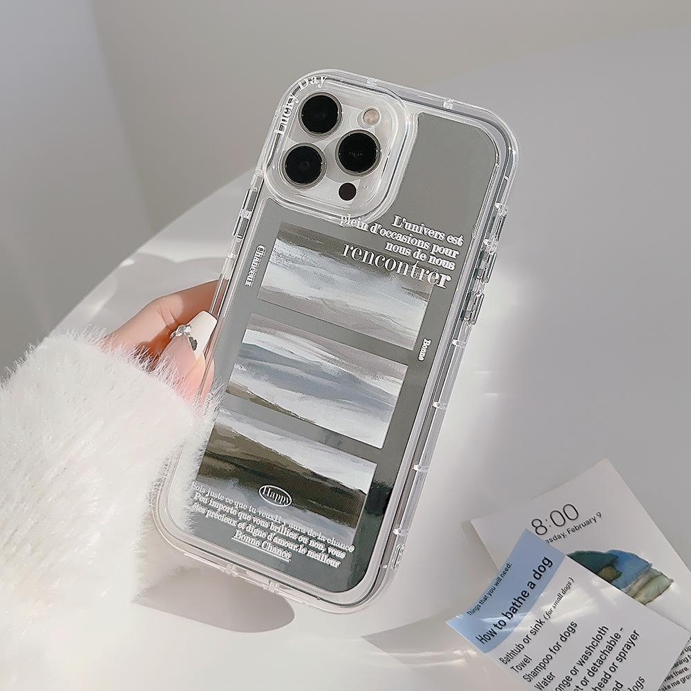 Ins Oil Painting Cloud Sea Suitable for 16Pro Max Suitable for IPhone 17 Phone Case IPhone Artistic Style 13 Mirror 11 Advanced