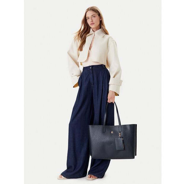 Сумочка Tommy Hilfiger Th Distinct Tote Mono AW0AW17195 тёмно-синий